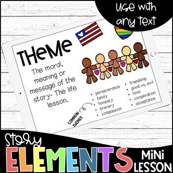 Story Elements Use With Any Text Digital And Print Distance Learning