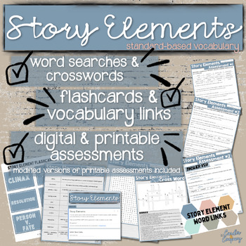Preview of Story Elements Vocabulary | ELA Resource | Test Prep & Assessment
