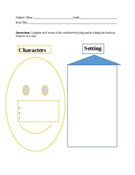 Preview of Story Elements Worksheet