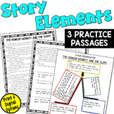 Story Elements Worksheets with Plot Diagrams: 3 Practice Passages
