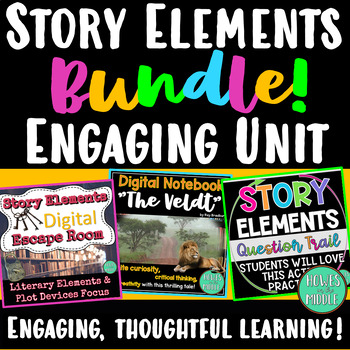 Preview of Story Elements and Devices Lesson Bundle! - Plot - Setting - POV - Conflict