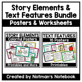Preview of Story Elements and Nonfiction Text Features Bundle