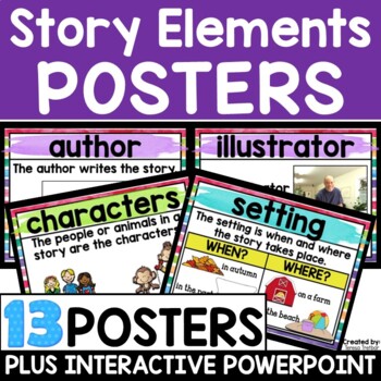 Story Elements Posters and PowerPoint Practice | TPT