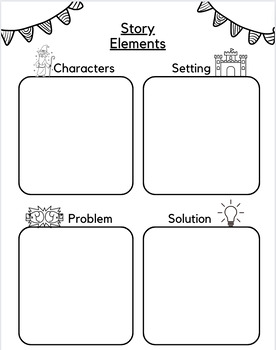 Preview of Story Elements graphic organizer