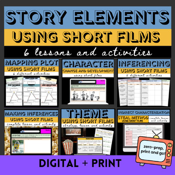 Story Elements using Short Films BUNDLE by Mysteries of Middle School