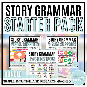 Preview of Story Grammar Instructional Starter Pack Bundle | Story Retell | Narrative Icons