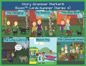 Preview of Story Grammar Marker®-Boom™ Cards-Summer (Series 4)