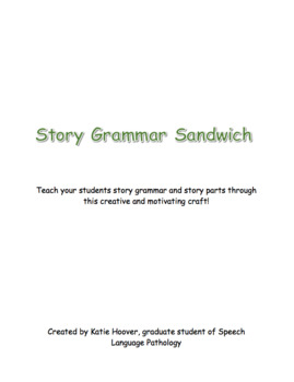 Preview of Story Grammar Sandwich