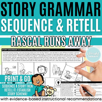 Preview of Story Grammar Sequence & Retell | Narrative Language Comprehension | No Prep