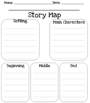 Story Map Graphic Organizer by Peachier Teacher | TPT