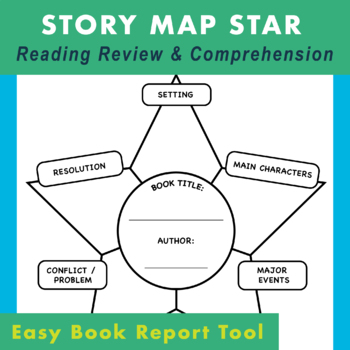 Preview of Story Map Star - Book Report - Reading Review & Comprehension - Literacy
