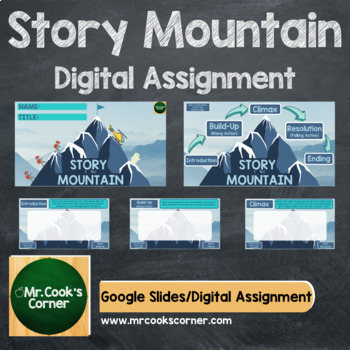 Preview of Story Mountain Assignment - Digital Template (Google Slides)