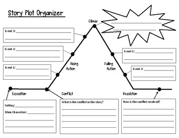 plot diagram graphic organizer printable