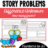 Story Problems - Compare Difference Unknown (How many fewe