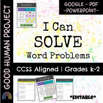 Preview of Story Problems | K-2 Word Problems | Leveled | Math Comprehension | CCSS Aligned