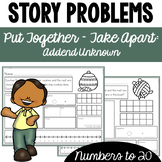Story Problems-Put Together / Take Apart:Addend Unknown (P