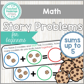 Preview of Story Problems for Beginners Sums up to 5 - Preschool and Kindergarten Math