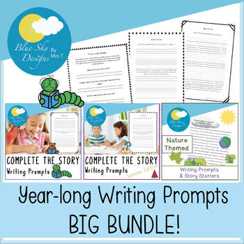 Preview of Year Long Writing Prompts BIG BUNDLE