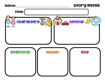 Preview of Story Retell - Worksheets and EASEL Activities
