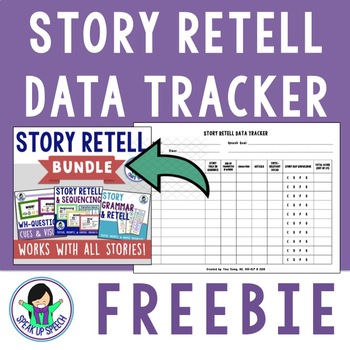 Preview of Story Retell Data Tracker FREEBIE