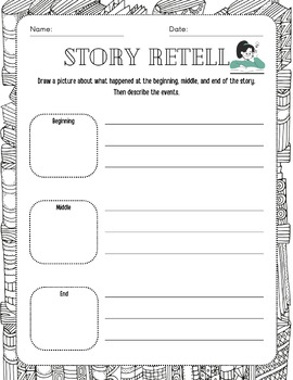 Preview of Story Retell Graphic Organizer