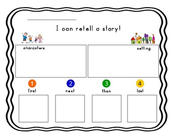 Preview of Story Retell Graphic Organizer