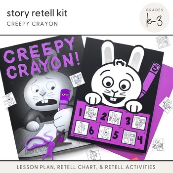 Preview of Story Retell Kit: Creepy Crayon