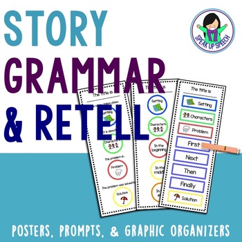 Preview of Story Retell - Posters, Prompts, & Graphic Organizers 