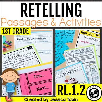 Preview of Retelling Passages, Graphic Organizers RL.1.2 1st Grade Reading Comprehension