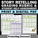 Oral Presentation Rubric Student Self Assessment Story Ele