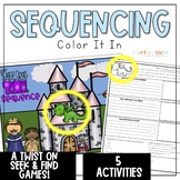 Story Retell and Sequencing Worksheets - Color It In