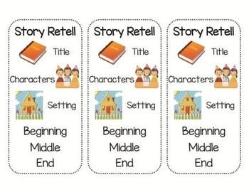 Preview of Story Retelling Bookmarks (Primary & Intermediate)