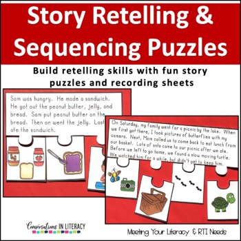 Preview of Story Retelling and Sequencing Puzzles Reading Comprehension Activities