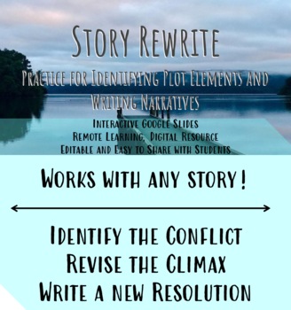 Preview of Story Rewrite! Practice for Plot and Writing Narratives Google Slides EDITABLE