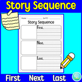Story Sequence First Next Last Graphic Organizer, Sequence