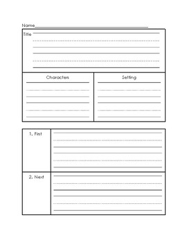 Story Sequence Graphic Organizer by Jessica Serovy | TPT