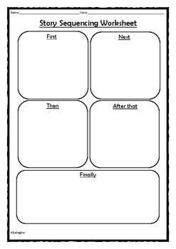 Story Sequencing Worksheet by Laminating Lady | Teachers Pay Teachers