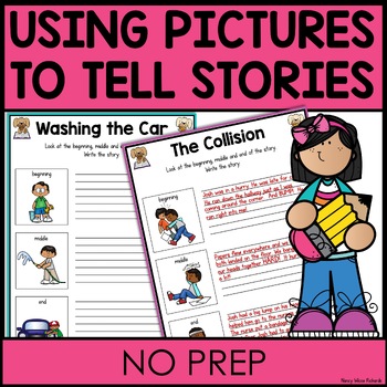 Preview of Story Sequencing Writing Activity, Beginning, Middle, End