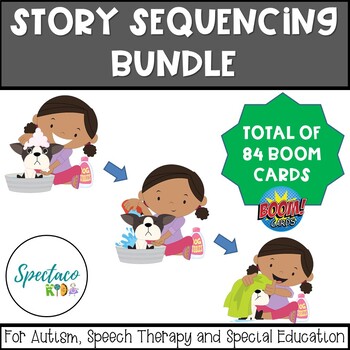 Preview of Story Sequencing bundle for autism speech therapy and special education | BOOM