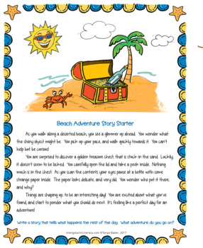 Story Starter Beach Adventure Freebie By Intergalactic Literacy