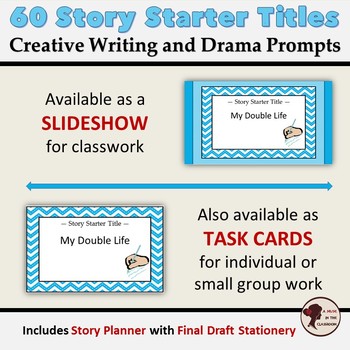 Preview of Story Starter Titles: Creative Writing and Drama Prompts
