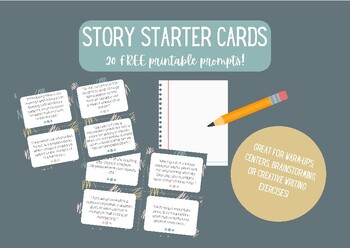 Preview of Story Starter/Writing Prompts Cards