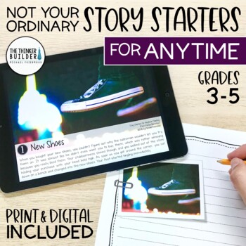 Preview of Writing Prompts for ANYTIME {Not Your Ordinary Story Starters} Print & Digital