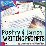 Creative Writing Prompts - Journal Prompts using Poetry & 