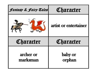 Preview of Story Starters - fantasy and fairy tale writing aid 171 flash card set