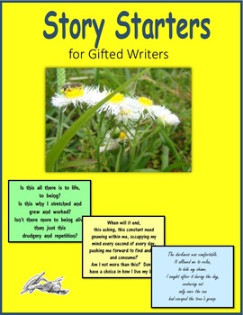 Preview of Story Starters for Gifted Writers - Narrative Writing