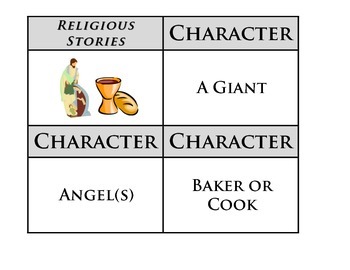 Preview of Story Starters - religious stories and parables writing aid 140 flash card set
