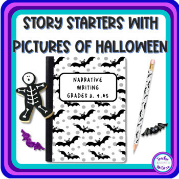 Preview of Story Starters with Pictures for Halloween