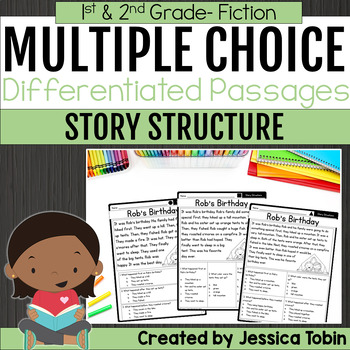 Preview of Story Structure Multiple Choice Passages - 1st and 2nd Grade RL.1.5 RL.2.5