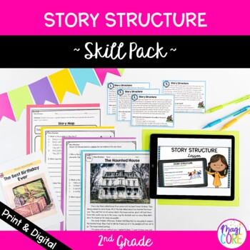 Preview of Story Structure Skill Pack - RL.2.5 Classroom & Distance Learning Bundle